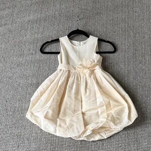 J. Crew Cream Kids Dress with Elegant Bow